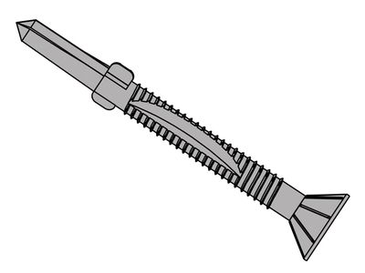 ForgeFix FORTFC5565H TechFast Timber to Steel CSK/Wing Screw No.5 Tip 5.5 x 65mm Box 100