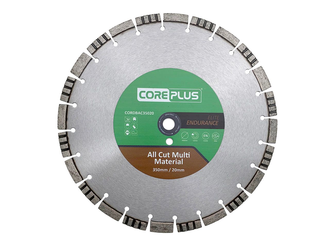 CorePlus CORDBAC35020 All Cut Multi Material Diamond blade 350mm x 20mm