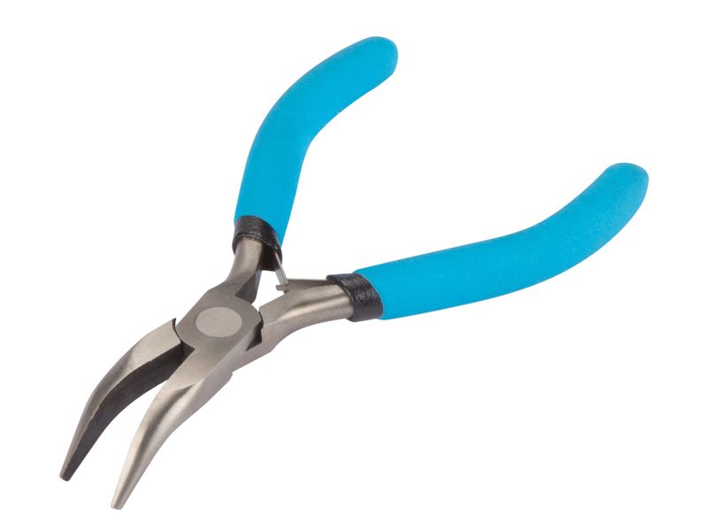 BlueSpot Tools B/S8505 Soft Grip Mini Bent Nose Pliers