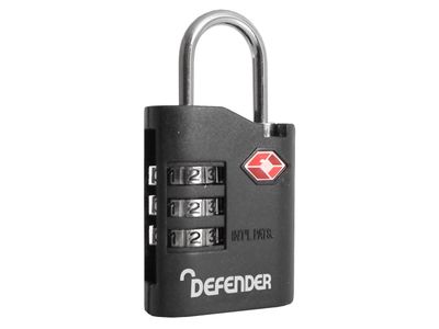 DEFENDER DEFTSACOMB30 TSA Combination Padlock 35mm