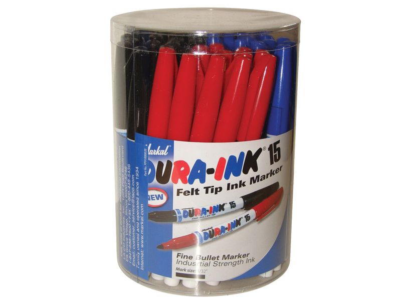 Markal MKL96070 DURA-INK 15 Fine Tip Marker Mixed Colours (Tub 48)