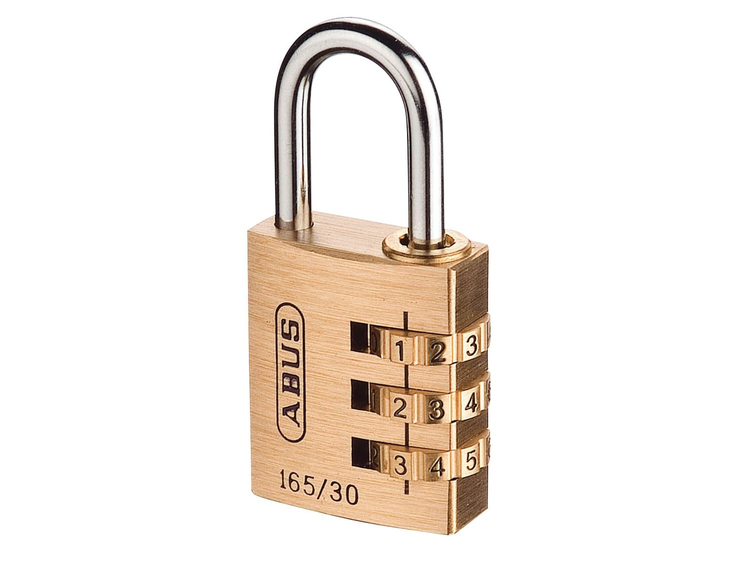 ABUS Mechanical ABU16530C 165/30 30mm Solid Brass Body Combination Padlock (3-Digit) Carded