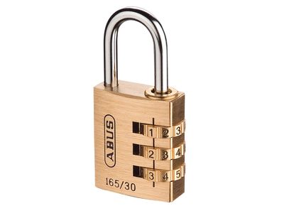ABUS Mechanical ABU16530C 165/30 30mm Solid Brass Body Combination Padlock (3-Digit) Carded