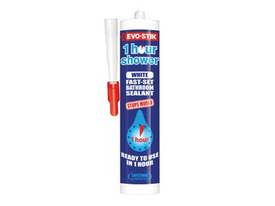EVO-STIK EVO1HSWHITE 1 Hour Shower Sealant White 310ml