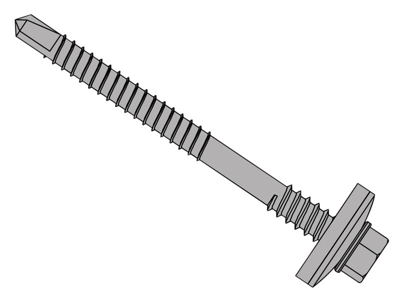 ForgeFix FORTFHW5135L TechFast Composite Panels to Steel Hex Screw No.3 Tip 5.5 x 135mm Box 100