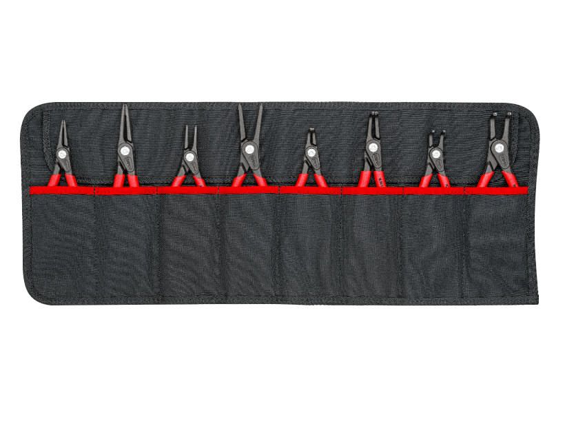 Knipex KPX001958V02 Tool Roll Circlip Plier Set, 8 Piece