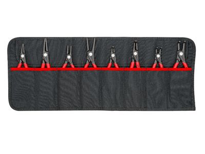 Knipex KPX001958V02 Tool Roll Circlip Plier Set, 8 Piece