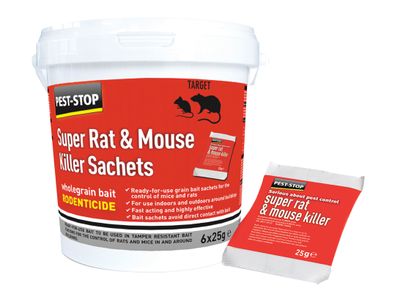 Pest-Stop (Pelsis Group) PRCPSSA05 Super Rat &amp; Mouse Killer Sachets