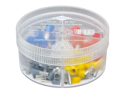 Knipex KPX9799907 Insulated Wire Ferrules Assortment Box, 100 Piece
