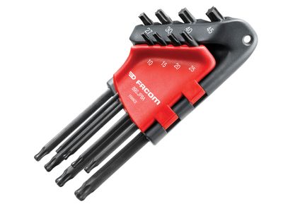 Facom FCM89SJP8A Long Metric Head TORX Hex Key Set of 8 (TX10-TX45)