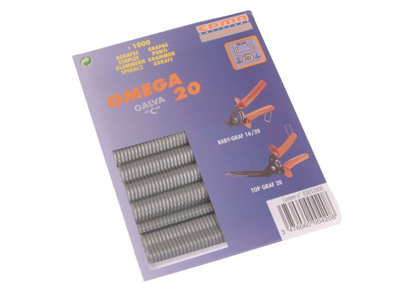 Edma EDM0420 Galvanised Steel Hog Ring Omega 20 (1000)