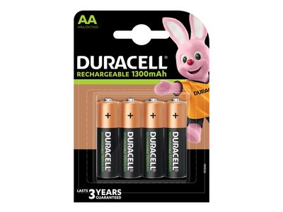Duracell DURS6890 AA Cell 1300Mah Rechargeable Batteries (Pack 4)