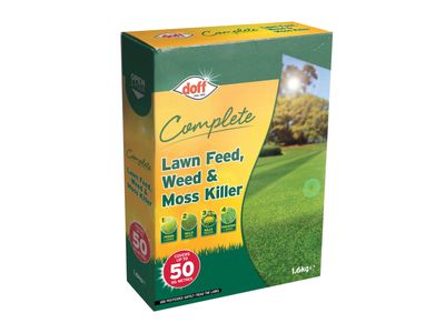 DOFF DOFLM050 Complete Lawn Feed, Weed &amp; Moss Killer 1.6kg