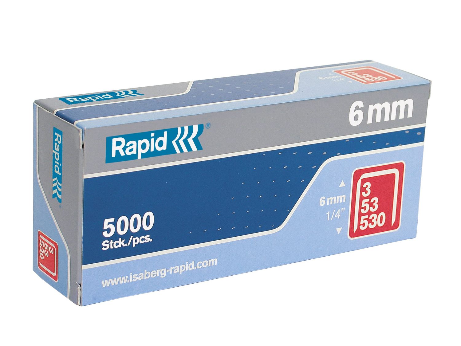 Rapid RPD536B5000 53/6B 6mm Galvanised Staples (Box 5000)