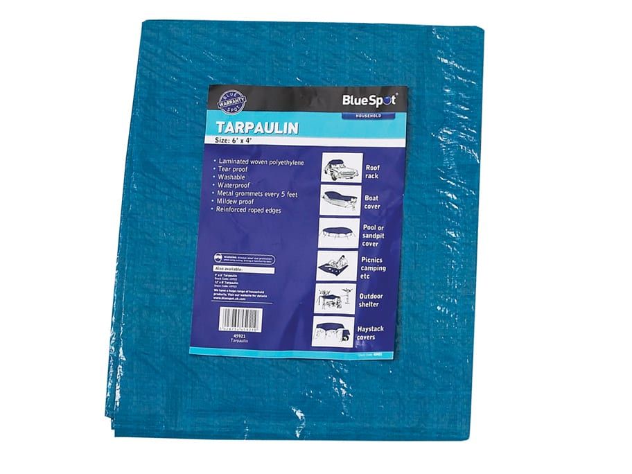 BlueSpot Tools B/S45922 Blue Tarpaulin 1.9 x 2.9m (6 x 9ft)