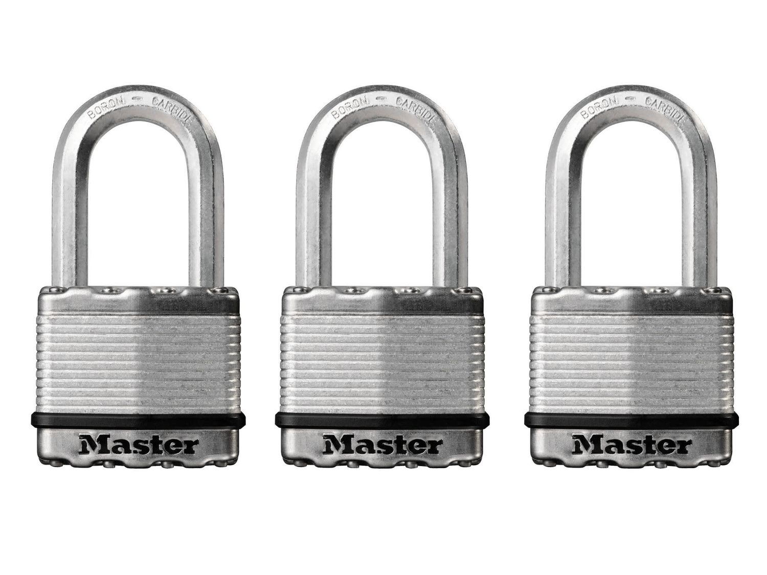 Master Lock MLKM5TRILF Excell™ Laminated Steel 50mm Padlock - 38mm Shackle - Keyed Alike x 3