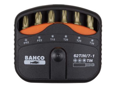 Bahco BAH62TIN7 62TIN/7-1 TiN Bit Set, 7 Piece