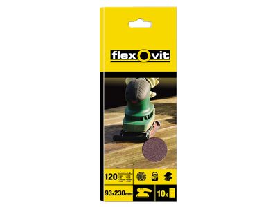 Flexovit FLV26320 1/3 Sanding Sheets Plain Medium 80 Grit (Pack 10)