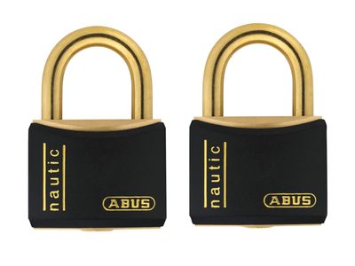 ABUS Mechanical ABUT84MB40TC T84MB/40mm Black Rustproof Padlock Twin Pack Carded