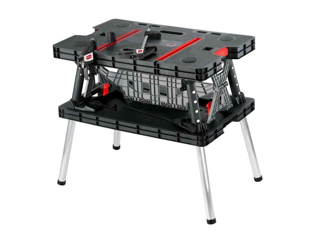 Keter KET237005 Folding Work Table with Clamps
