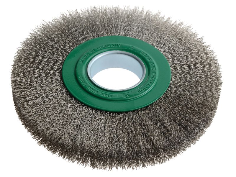 Lessmann LES365362 Wheel Brush D200mm x W24-27 x 50 Bore Stainless Steel Wire 0.30