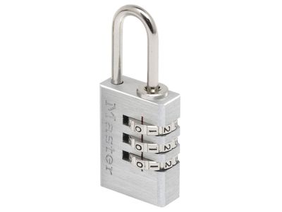 Master Lock MLK7620 Aluminium 20mm 3-Digit Combination Padlock
