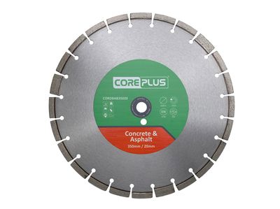 CorePlus CORDBAB35020 Concrete and Asphalt Diamond Blade 350mm x 20mm