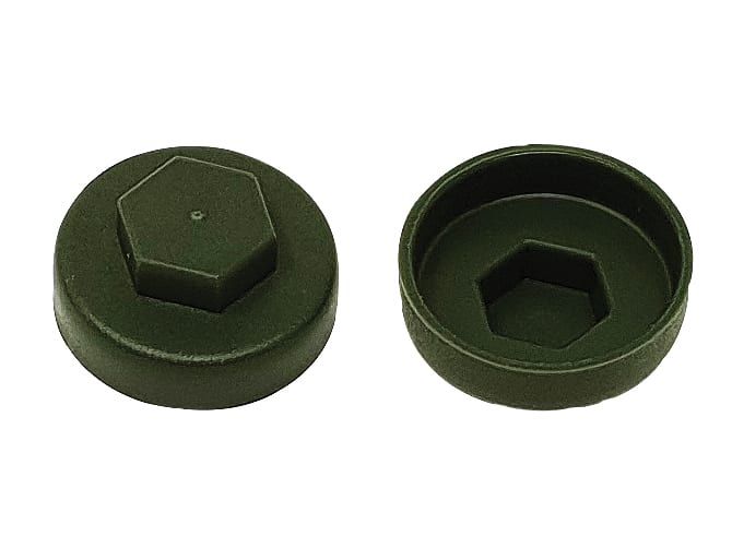 ForgeFix FORTFCC16OG TechFast Cover Cap Olive Green 16mm (Pack 100)