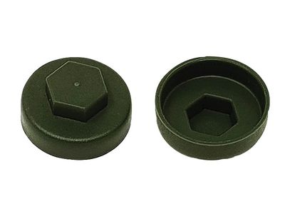 ForgeFix FORTFCC16OG TechFast Cover Cap Olive Green 16mm (Pack 100)