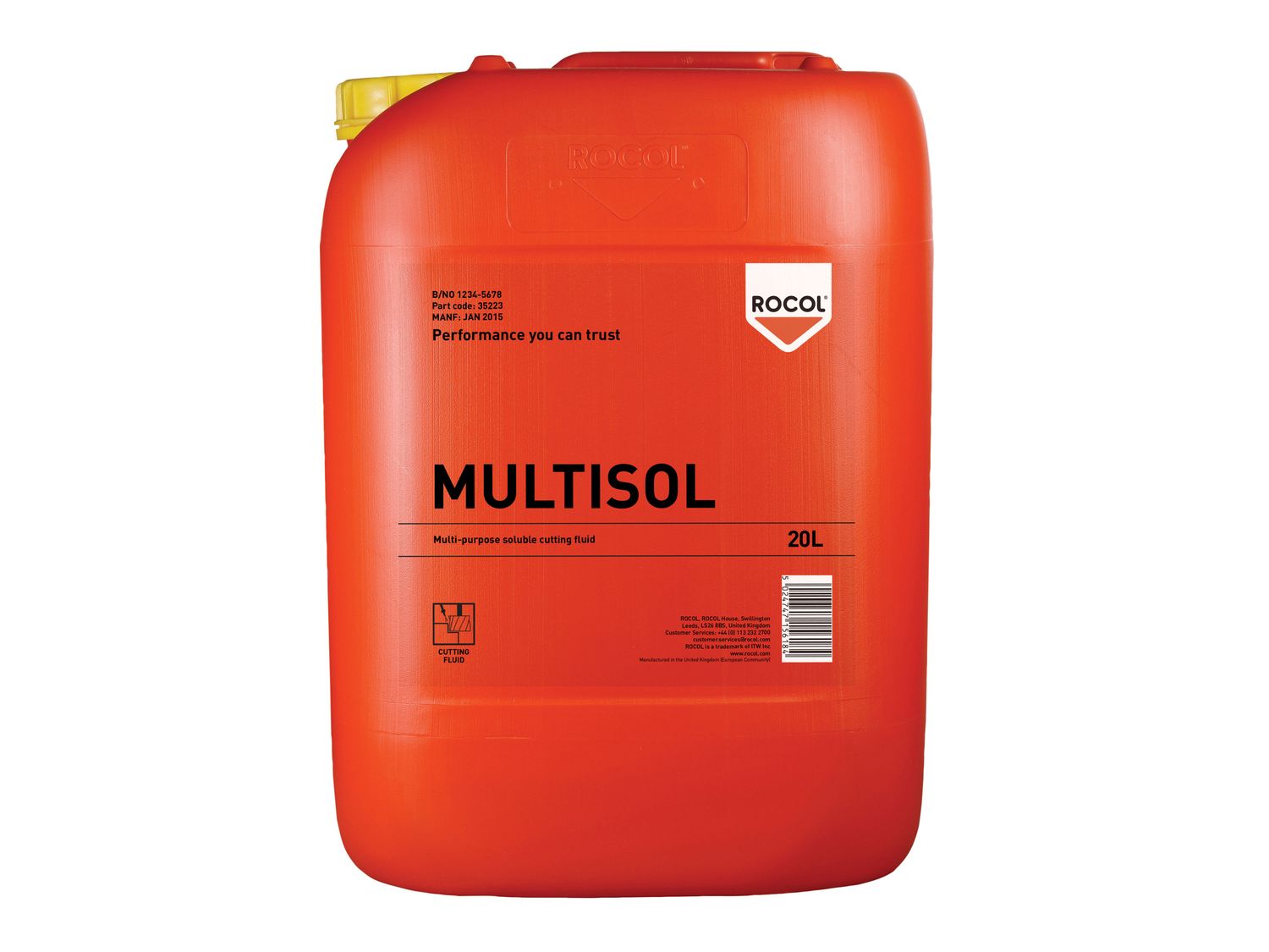 ROCOL ROC35223 MULTISOL Water Mix Cutting Fluid 20 litre