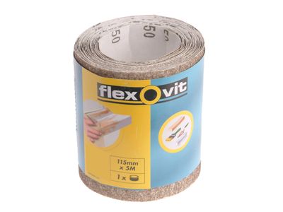 Flexovit FLV26411 General Purpose Sanding Roll 115mm x 5m Coarse 80G
