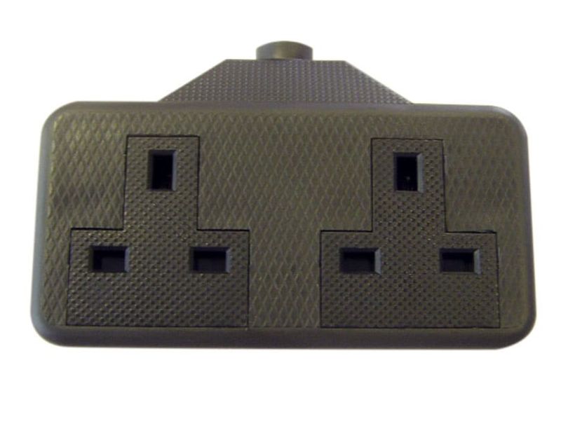 Dencon DCN9433BNB Trailing Socket 13A 2-Gang Black
