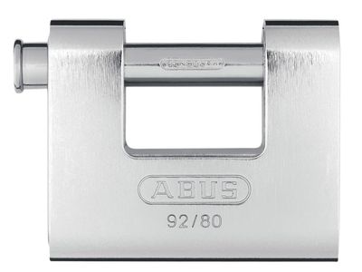 ABUS Mechanical ABU9280 92/80mm Monoblock Brass Body Shutter Padlock