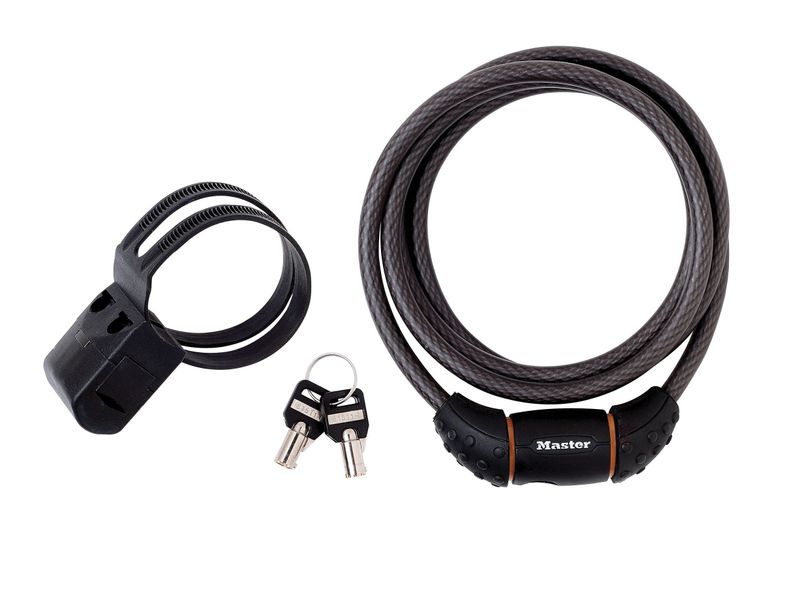 Master Lock MLK8130E Black Braided Steel Keyed Cable 1.8m x 10mm