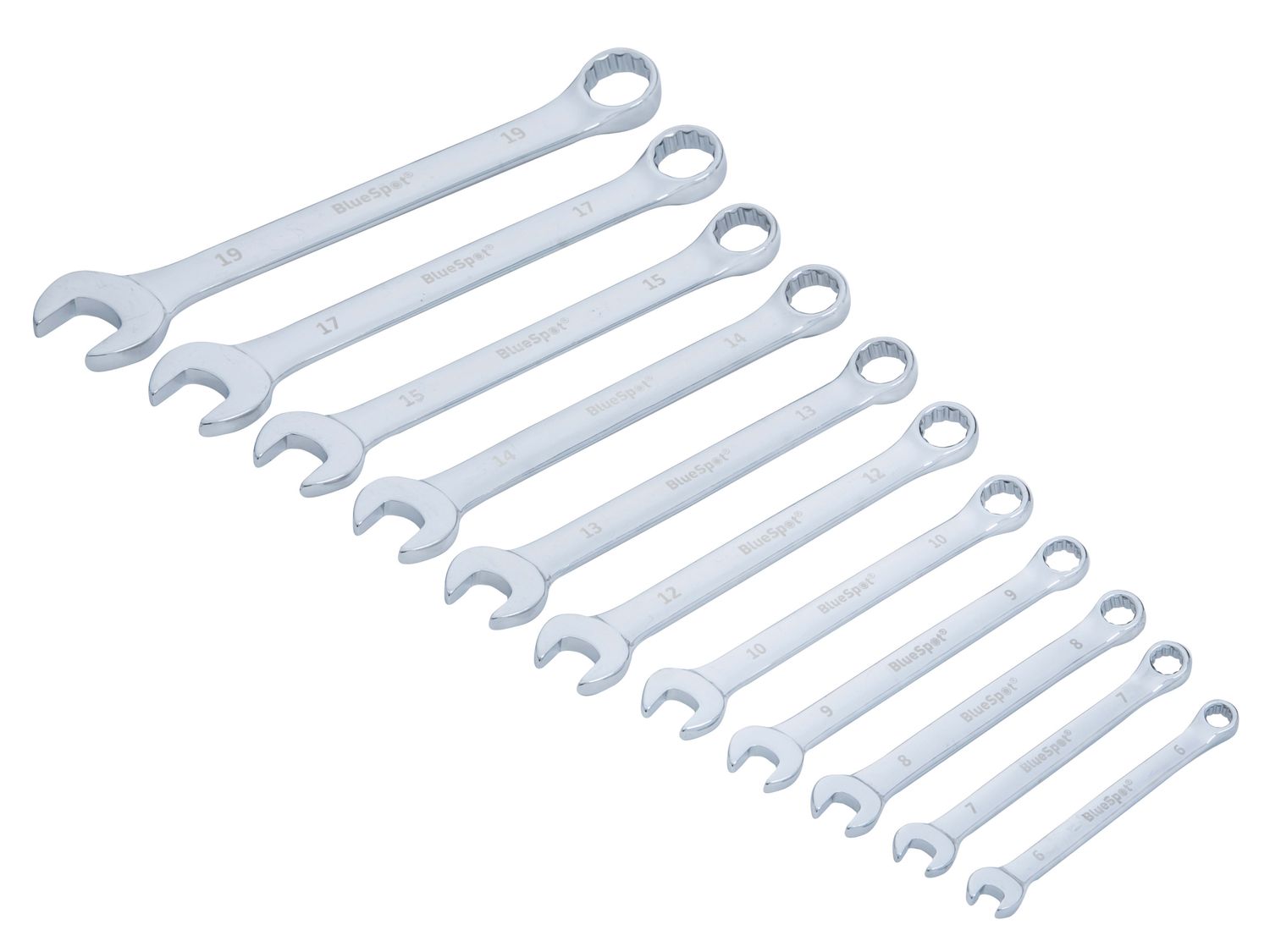 BlueSpot Tools B/S04111 Combination Spanner Set, 11 Piece
