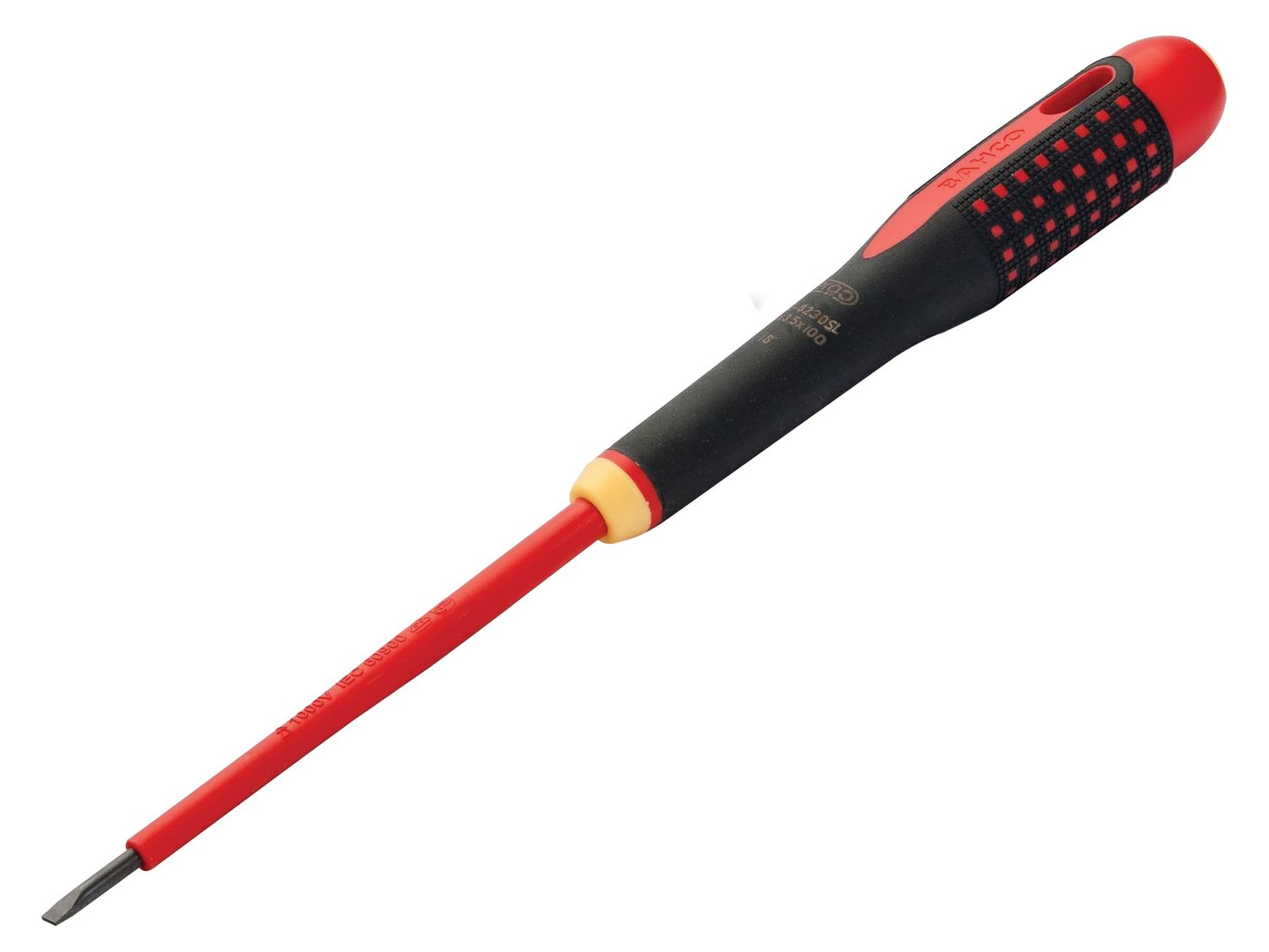 Bahco BAHBE8230SL ERGO™ Slim VDE Insulated Slotted Screwdriver 3.5 x 100mm