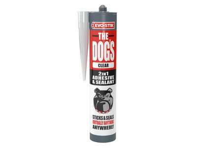 EVO-STIK EVOTDBCR The Dog&#39;s B*ll*cks Multipurpose Adhesive &amp; Sealant  Crystal Clear 290ml