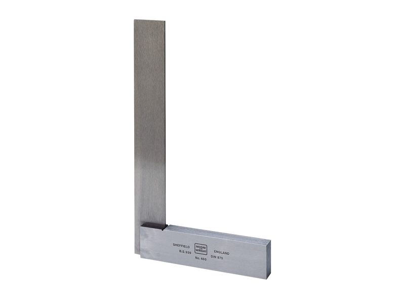 Moore &amp; Wright MAW40012R 40012 Engineer's Square Grade B 300mm (12in) (Retail Packaging)