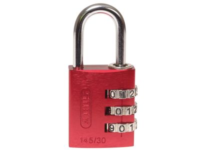 ABUS Mechanical ABU14530RED 145/30 30mm Aluminium Combination Padlock Red 46578