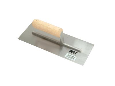 R.S.T. RST124C Plasterer&#39;s Finishing Trowel Straight Wooden Handle 11 x 4.1/2in