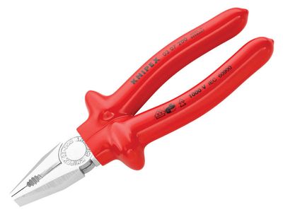 Knipex KPX0307200 VDE Combination Pliers Dipped Handles 200mm