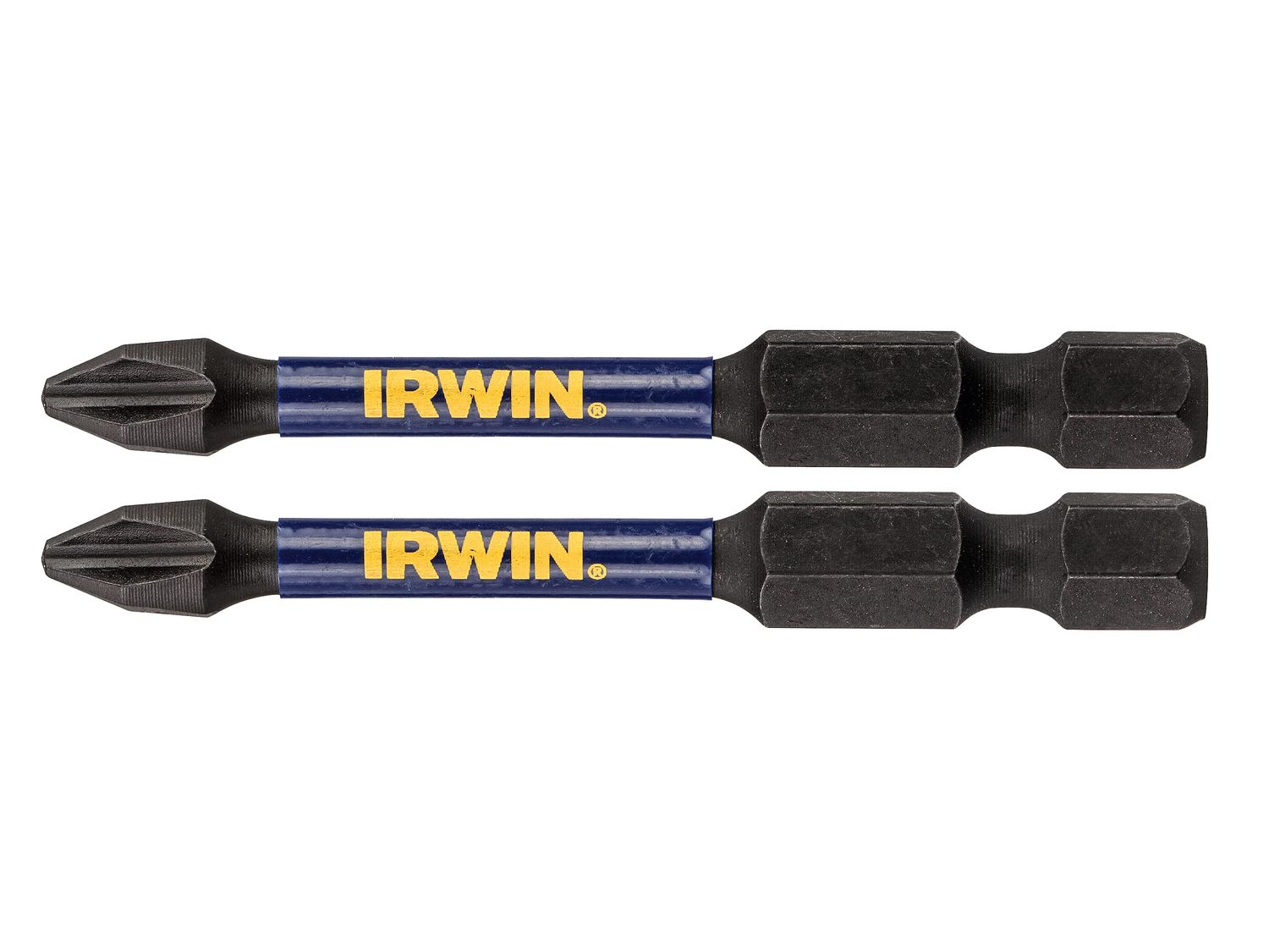 IRWIN IRWIW6061306 Impact Pro Performance Screwdriver Bits PH2 57mm (Pack 2)