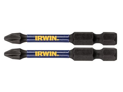 IRWIN IRWIW6061306 Impact Pro Performance Screwdriver Bits PH2 57mm (Pack 2)