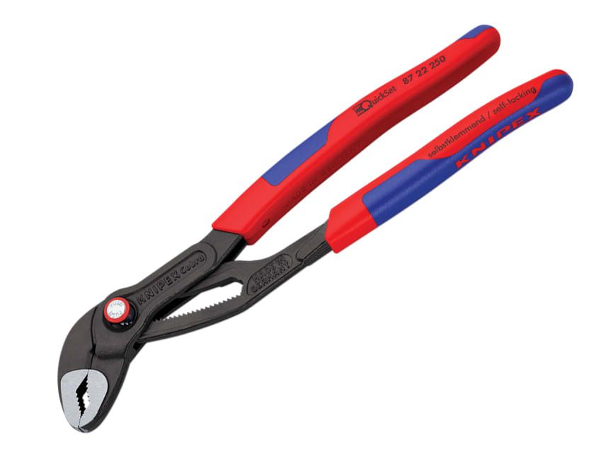 Knipex KPX8722250 Cobra Quickset Water Pump Pliers Multi-Component 250mm