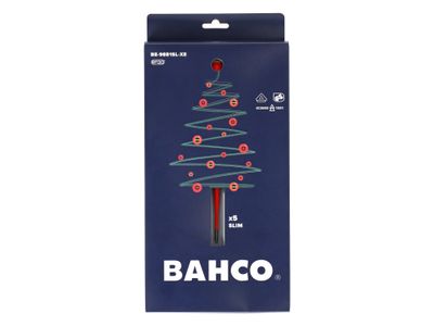 Bahco BAH9881SLXE XMAS BE-9881SL ERGO™ Slim VDE Insulated Screwdriver Set, 5 Piece