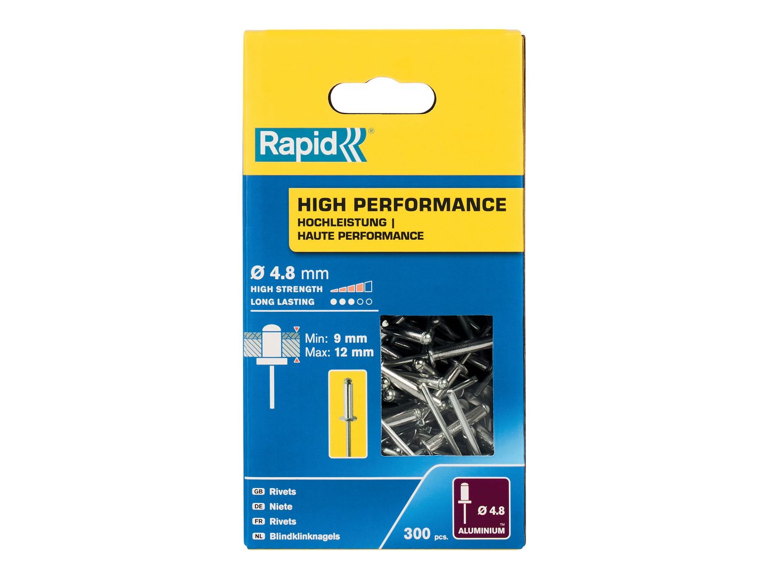 Rapid RPD5001438 High Performance Rivets 4.8 x 16mm (Box 300)