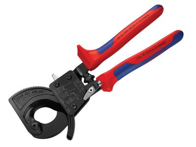 Knipex KPX9531250 Ratchet Action Cable Shears Multi-Component Grip 250mm