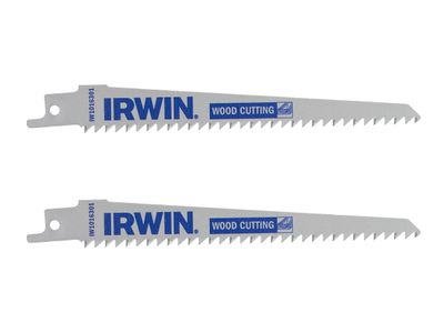 IRWIN IRWIW1016301 Sabre Saw Blade Wood/PVC Cutting 152mm Pack of 2