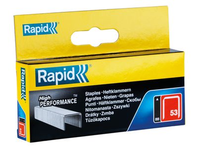 Rapid RPD5312B2500 53/12B 12mm Galvanised Staples (Box 2500)