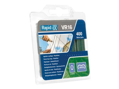 Rapid RPDVR16GR400 VR16 Fence Hog Rings Pack 400 Green